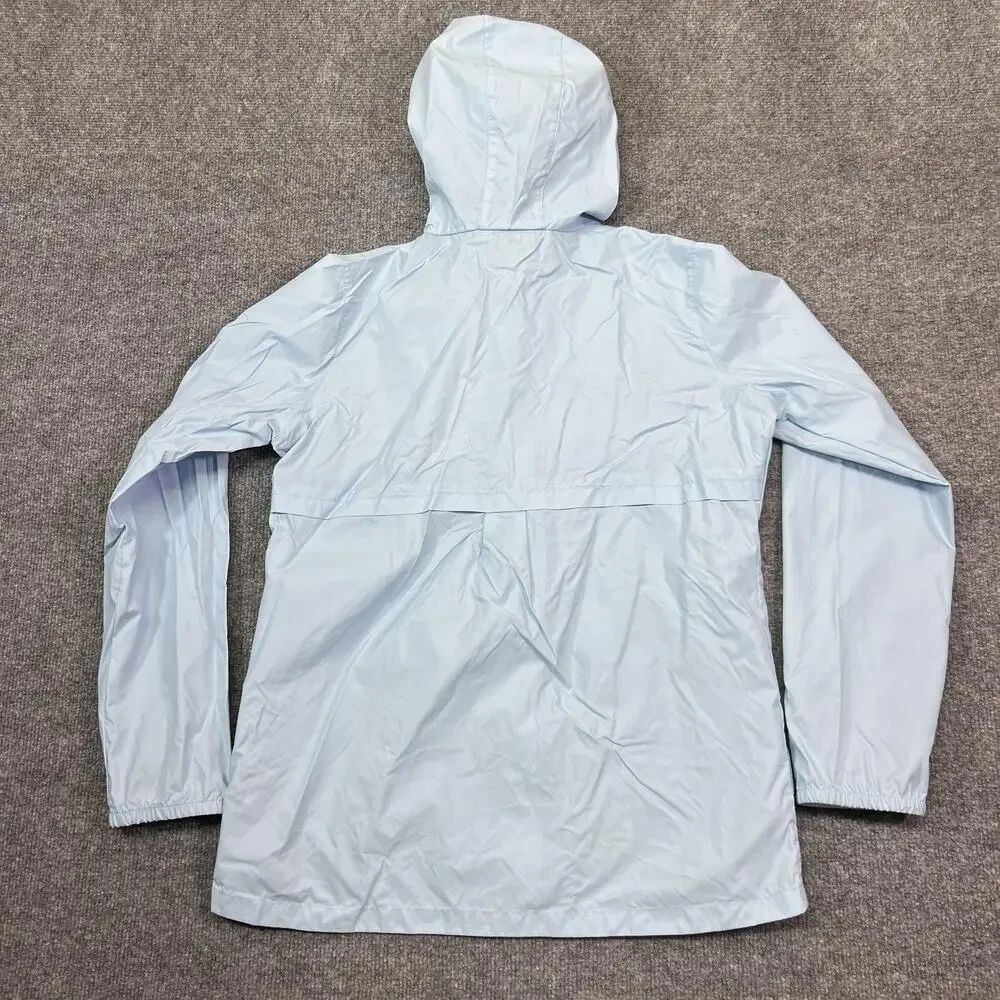 Columbia Jacket Youth XL 18/20 Blue Hooded Lightweight Nylon Shell Windbreaker